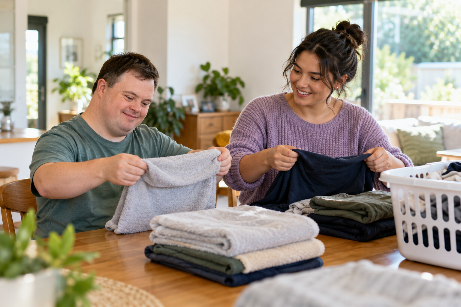 Illustrative scene for household tasks support